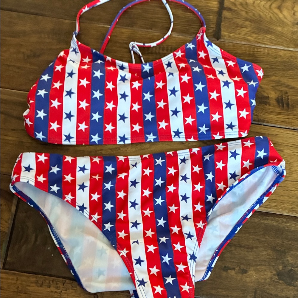 SHEIN Red and Blue Star Bikini